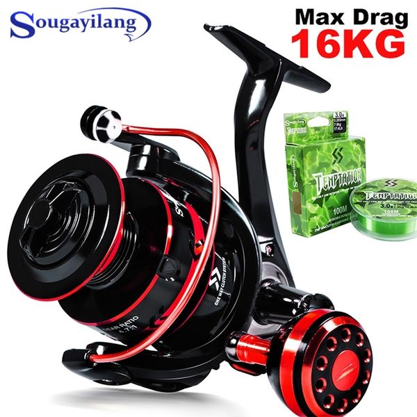 sougayilang 2000-7000 spinning fishing reel metal spool max drag 16kg powerful carp for freshwater 220215
sougayilang 2000-7000 spinning fishing reel metal spool max drag 16kg powerful carp for freshwater 220215