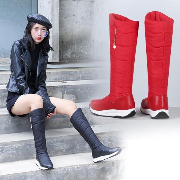 boots plus size 35-44 wedges mid calf snow women thick fur platform fashion knee high winter ladies shoes1, Black
boots plus size 35-44 wedges mid calf snow women thick fur platform fashion knee high winter ladies shoes1, Black