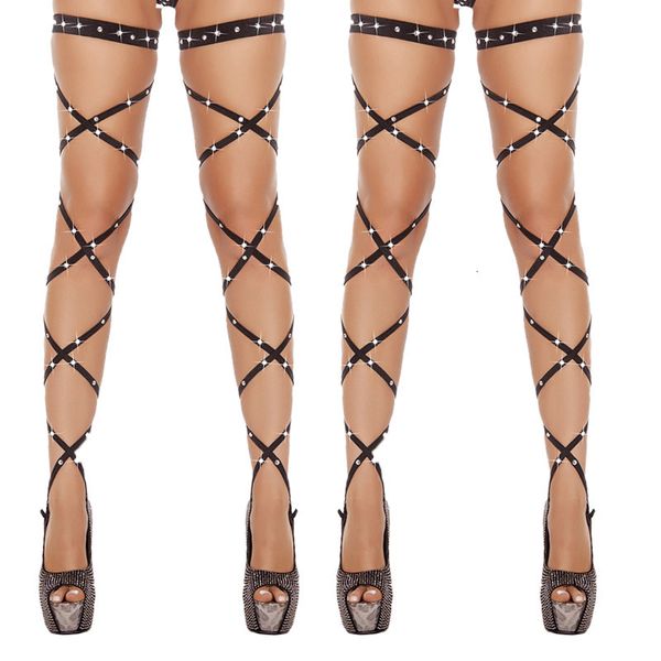 women lingerie bandage fishnet stockings thigh-high crystal studded thigh high leg rave wraps strappy rhinestone tights, Black;white
women lingerie bandage fishnet stockings thigh-high crystal studded thigh high leg rave wraps strappy rhinestone tights, Black;white