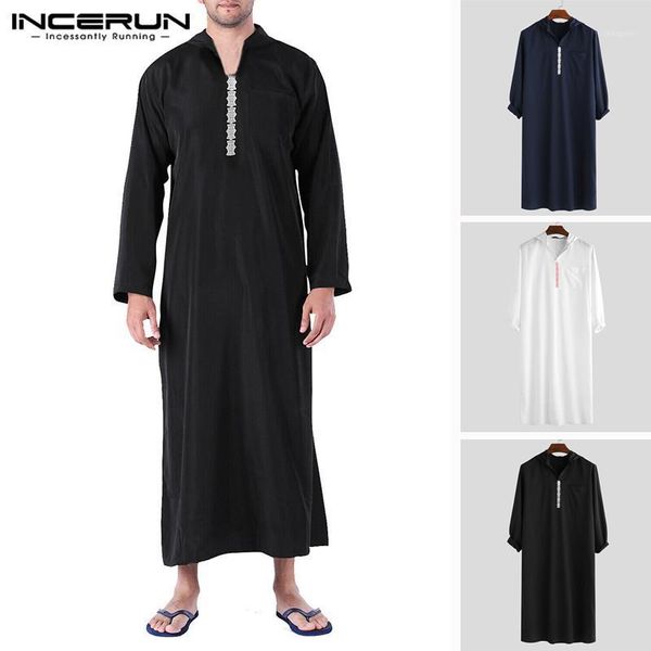 incerun 2019 islamic arab muslim kaftan men hooded retro long sleeve loose robes abaya caftan saudi arabia dubai jubba thobe men1, Red 
incerun 2019 islamic arab muslim kaftan men hooded retro long sleeve loose robes abaya caftan saudi arabia dubai jubba thobe men1, Red