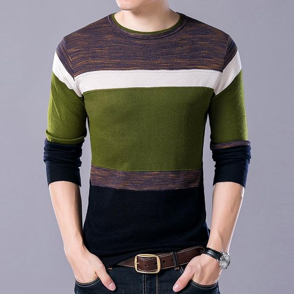 man slim fit jersey jumper casual wide striped sweater patchwork colors o-neck sweaters knit clothes long sleeved, White;black
man slim fit jersey jumper casual wide striped sweater patchwork colors o-neck sweaters knit clothes long sleeved, White;black