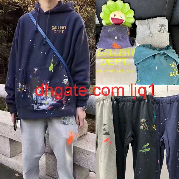 gallery dept. french painted hoodie & sweat pants mens hooded sweatshirts oversize fleeced vintage paint hoodie & pants streetwear, Black
gallery dept. french painted hoodie & sweat pants mens hooded sweatshirts oversize fleeced vintage paint hoodie & pants streetwear, Black