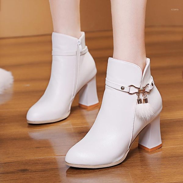 boots soft pu leather black white ankle women square high heel metal decoration elegant pointed toe short women1
boots soft pu leather black white ankle women square high heel metal decoration elegant pointed toe short women1
