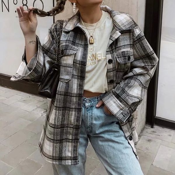 2021 new autumn jackets fashion winter plaid coats women down cotton button parkas pocket female outwear ihxs, Black;brown
2021 new autumn jackets fashion winter plaid coats women down cotton button parkas pocket female outwear ihxs, Black;brown