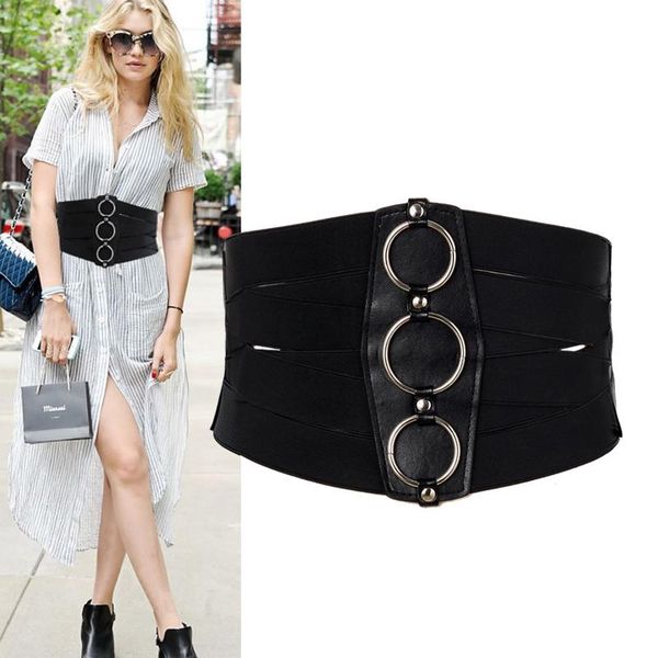 womens wide elastic waist belt retro corset cinch belts fashion stretch waistband luxury dress belts for ladies female girls, Black;brown
womens wide elastic waist belt retro corset cinch belts fashion stretch waistband luxury dress belts for ladies female girls, Black;brown