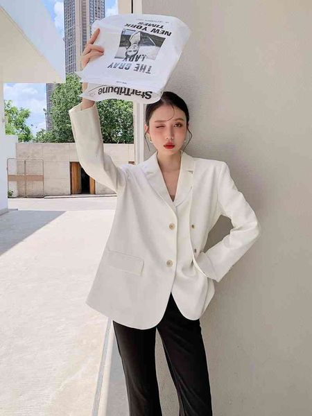 women's suits & blazers cheerart designer white fashion blazer women coat autumn oversized ladies korean and jackets clothing zgv9, White;black
women's suits & blazers cheerart designer white fashion blazer women coat autumn oversized ladies korean and jackets clothing zgv9, White;black