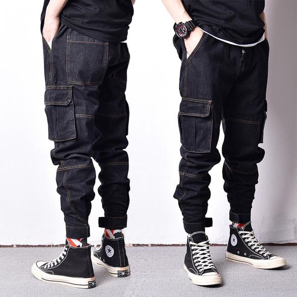 design japanese style vintage men jeans original color spliced fashion loose fit big pocket cargo pants hip hop jogger jeans men, Blue
design japanese style vintage men jeans original color spliced fashion loose fit big pocket cargo pants hip hop jogger jeans men, Blue