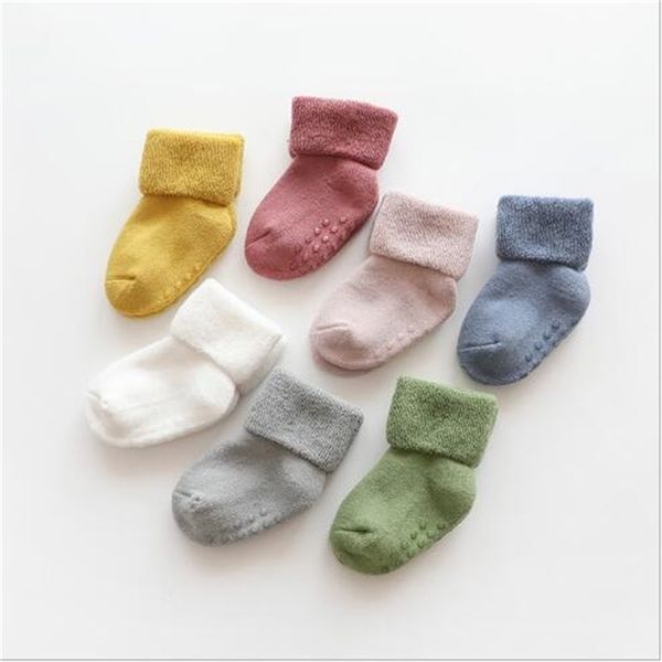 new autumn and winter terry thickening baby non-slip floor tube newborn children socks y201009, Pink;yellow
new autumn and winter terry thickening baby non-slip floor tube newborn children socks y201009, Pink;yellow