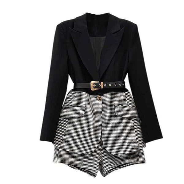 sondr high waist short pants vintage two piece set 2020 women set women suit blazer pants sets color matching blazer coats, Gray
sondr high waist short pants vintage two piece set 2020 women set women suit blazer pants sets color matching blazer coats, Gray