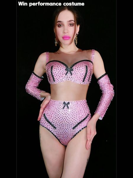 pink bikini style skin color bodysuit rihnstone diamond cheerleading costume community activity wear gogo dancer singer outfit, Black;red
pink bikini style skin color bodysuit rihnstone diamond cheerleading costume community activity wear gogo dancer singer outfit, Black;red