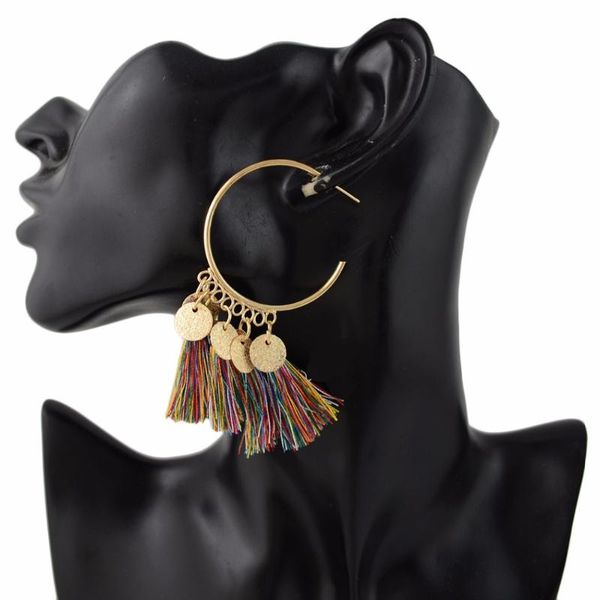 idealway bohemian colorful ethnic tassel earring vintage big beads gold circle hoop earrings women fashion party wedding jewelry, Golden;silver
idealway bohemian colorful ethnic tassel earring vintage big beads gold circle hoop earrings women fashion party wedding jewelry, Golden;silver