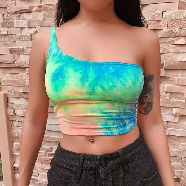 2020 new women fitness sports running bra vest underwear one-shoulder tie-dye wrapped chest t-shirt1, White
2020 new women fitness sports running bra vest underwear one-shoulder tie-dye wrapped chest t-shirt1, White