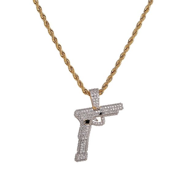 hip hop micro paved aaa cubic zirconia bling ice out automatic pistol gun pendants necklaces for men rapper jewelry gold color 201013, Silver
hip hop micro paved aaa cubic zirconia bling ice out automatic pistol gun pendants necklaces for men rapper jewelry gold color 201013, Silver