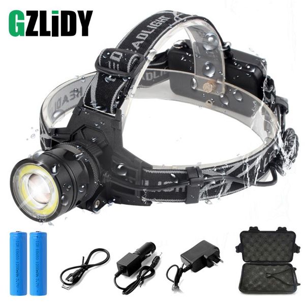 super bright led headlamp 4 light mode t6 + cob headlight waterproof rotating zoom fishing camping headlight use 2*18650 battery
super bright led headlamp 4 light mode t6 + cob headlight waterproof rotating zoom fishing camping headlight use 2*18650 battery