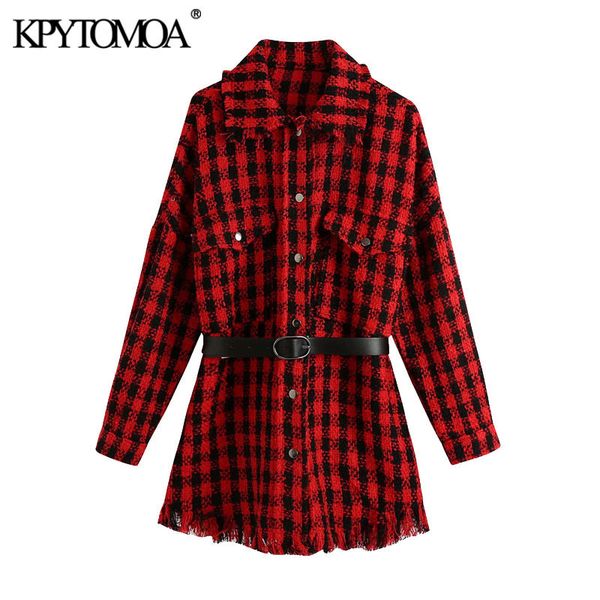kpytomoa women fashion with belt oversized tweed jacket coat vintage long sleeve frayed tassel female outerwear chic 201020, Black;brown
kpytomoa women fashion with belt oversized tweed jacket coat vintage long sleeve frayed tassel female outerwear chic 201020, Black;brown