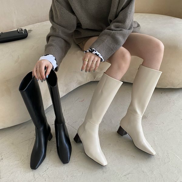 monmoira wood heel long knee boots women back zipper western cowboy boots women vintage square toe winter shoes, Black
monmoira wood heel long knee boots women back zipper western cowboy boots women vintage square toe winter shoes, Black