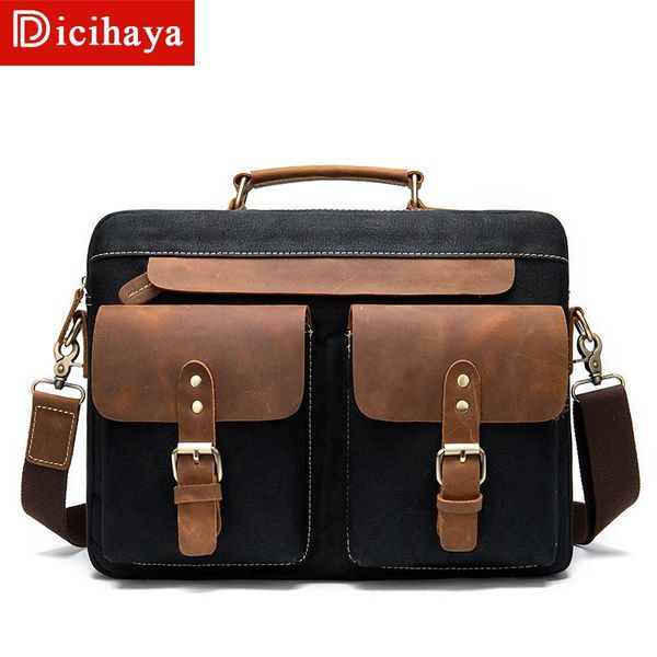 briefcases dicihaya genuine leather cowhide product handbag with cloth briefcase retro business 14 inch computer men's bag 
briefcases dicihaya genuine leather cowhide product handbag with cloth briefcase retro business 14 inch computer men's bag