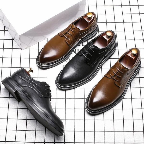2020 men dress shoes leather formal office business wedding british style luxury elegant shoes party casual shoe1, Black
2020 men dress shoes leather formal office business wedding british style luxury elegant shoes party casual shoe1, Black