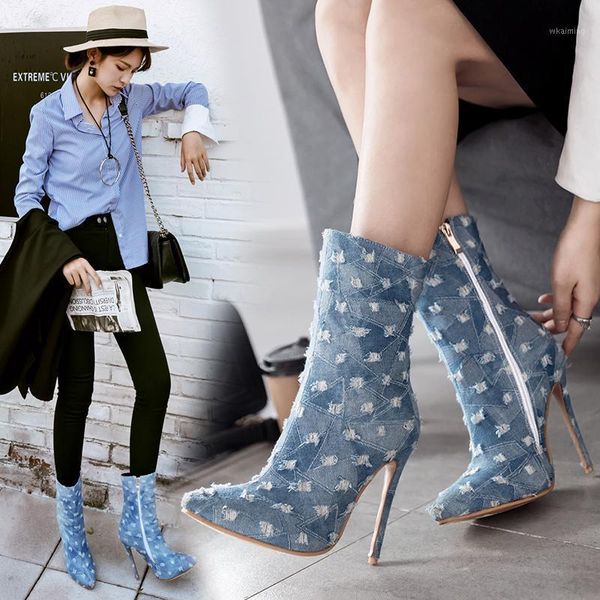 boots women ankle plus size denim hole triangle european and american winter side zipper classic fashion sexy1, Black
boots women ankle plus size denim hole triangle european and american winter side zipper classic fashion sexy1, Black