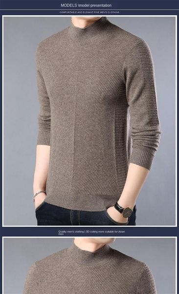 men's sweaters sweater winter thickened warm knitted bottomed with wool half high collar trendy solid color, White;black
men's sweaters sweater winter thickened warm knitted bottomed with wool half high collar trendy solid color, White;black
