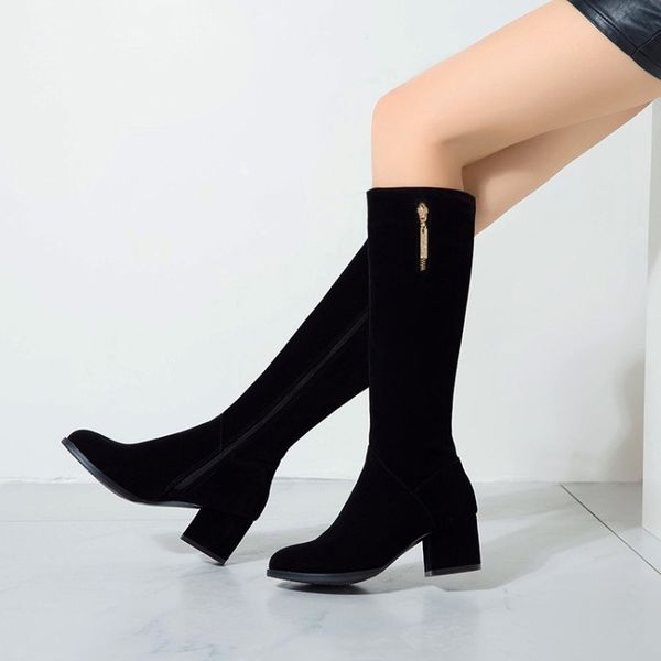 knee high women boots round toe pu flock short plush footwear high heels female boots zipper shoes women 2021 black plus size 43
knee high women boots round toe pu flock short plush footwear high heels female boots zipper shoes women 2021 black plus size 43