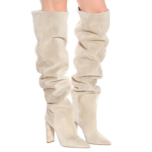 women faux suede over the knee high slouchy boots pointy toe chunky heel slouch long boots ladies winter heeled zipper, Black
women faux suede over the knee high slouchy boots pointy toe chunky heel slouch long boots ladies winter heeled zipper, Black