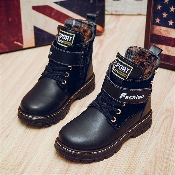 new children ankle boys girls genuine leather military autumn winter lace-up snow kids shoes motorcycle boots y201028, Black;grey
new children ankle boys girls genuine leather military autumn winter lace-up snow kids shoes motorcycle boots y201028, Black;grey