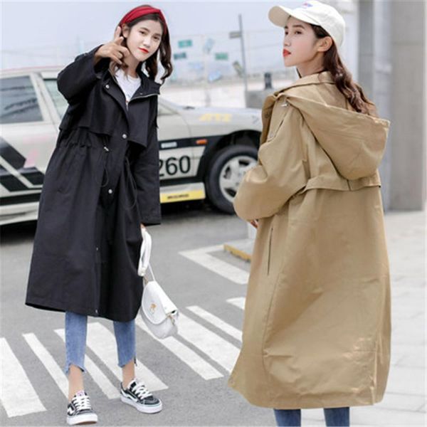 2021 new autumn winter women trench coat medium long windbreaker loose large size ladies trench coats spring hooded coats x189, Tan;black
2021 new autumn winter women trench coat medium long windbreaker loose large size ladies trench coats spring hooded coats x189, Tan;black