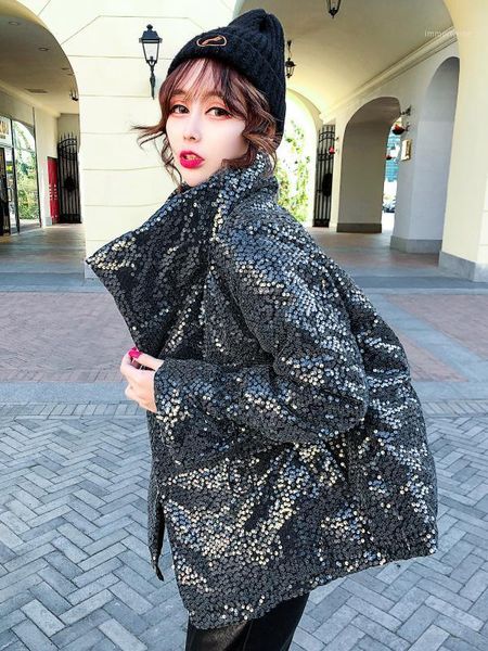 winter women jacket sequin parka girl shiny jackets cotton outwear lady jackets shiny m l 42-70kg to wear1, Black
winter women jacket sequin parka girl shiny jackets cotton outwear lady jackets shiny m l 42-70kg to wear1, Black