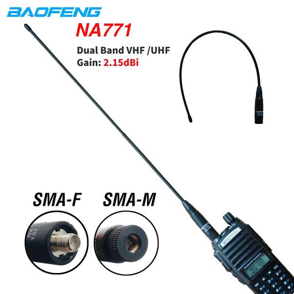 baofeng na-771 antenna sma-f sma-m dual band antenna flexible vhf/uhf 144/430mhz for radio uv-5r uv-82 bf-888s uv82 uv5r
baofeng na-771 antenna sma-f sma-m dual band antenna flexible vhf/uhf 144/430mhz for radio uv-5r uv-82 bf-888s uv82 uv5r