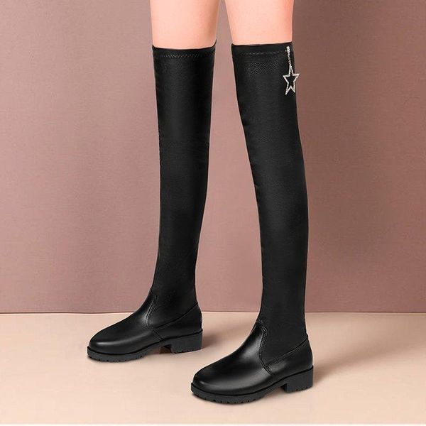 boots large size 35-43 2021 women's mid calf rain winter autumn flash star shoes woman high heels ladies platform boot, Black
boots large size 35-43 2021 women's mid calf rain winter autumn flash star shoes woman high heels ladies platform boot, Black