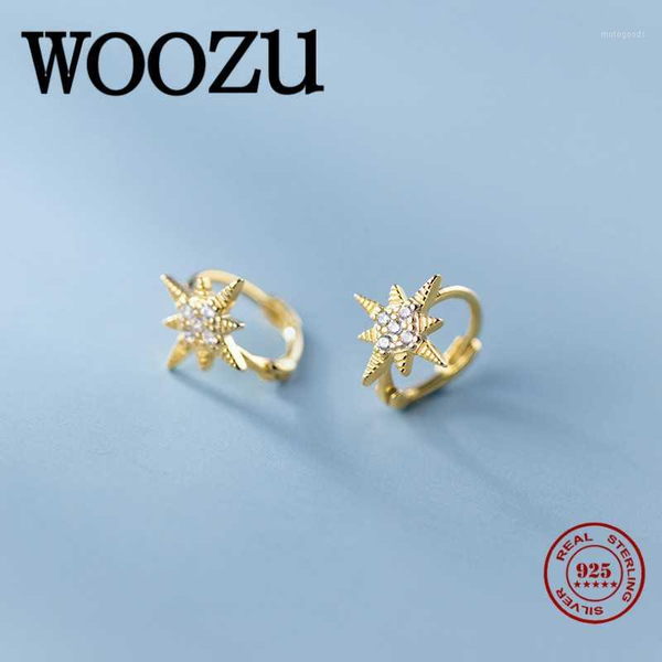 hoop & huggie woozu real 925 sterling silver white zircon simple star earrings for fashion women party wedding fine jewelry accessories1, Golden;silver
hoop & huggie woozu real 925 sterling silver white zircon simple star earrings for fashion women party wedding fine jewelry accessories1, Golden;silver