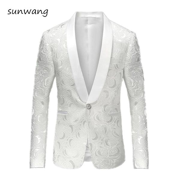 2021 korean fashion unique tuxedo men blazer designs mens blazers stage wear prom wedding dress printed white blazer men pattern, White;black
2021 korean fashion unique tuxedo men blazer designs mens blazers stage wear prom wedding dress printed white blazer men pattern, White;black