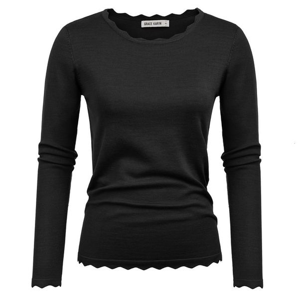 warm basic sweater women long sleeve scalloped neck pullover black slim solid sweater knitting knitwear lady jumper, White;black
warm basic sweater women long sleeve scalloped neck pullover black slim solid sweater knitting knitwear lady jumper, White;black