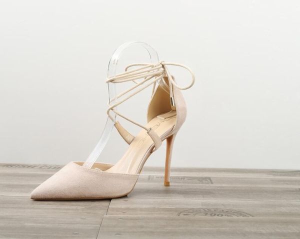 european and american fashion new suede cord cross lacing single shoe model pointed high-heeled shoes stiletto women stiletto sandals, Black
european and american fashion new suede cord cross lacing single shoe model pointed high-heeled shoes stiletto women stiletto sandals, Black