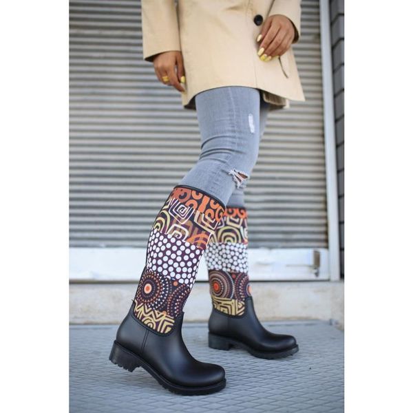women's rubber rain boots printed boots new women fashion wear winter made in turkey, Black
women's rubber rain boots printed boots new women fashion wear winter made in turkey, Black