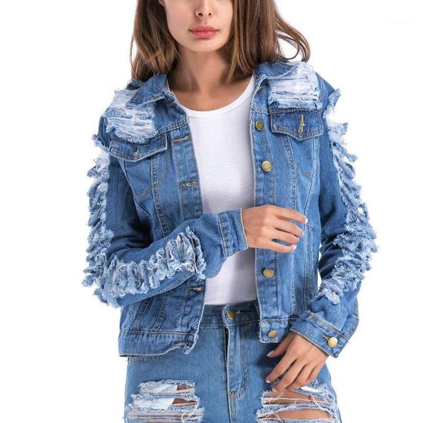 jeans jacket women oversize hole ripped denim jackets blue 2021 autumn fall vintage fashion street wear short ladies coat, Black;brown
jeans jacket women oversize hole ripped denim jackets blue 2021 autumn fall vintage fashion street wear short ladies coat, Black;brown
