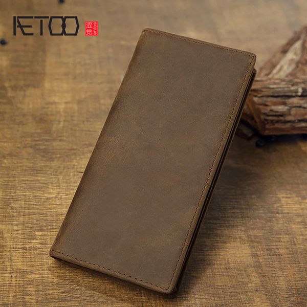 hbp aetoo genuine leather men's wallet, long leather multi-card pocket wallet, crazy horse leather simple retro men's wallet, Red;black
hbp aetoo genuine leather men's wallet, long leather multi-card pocket wallet, crazy horse leather simple retro men's wallet, Red;black