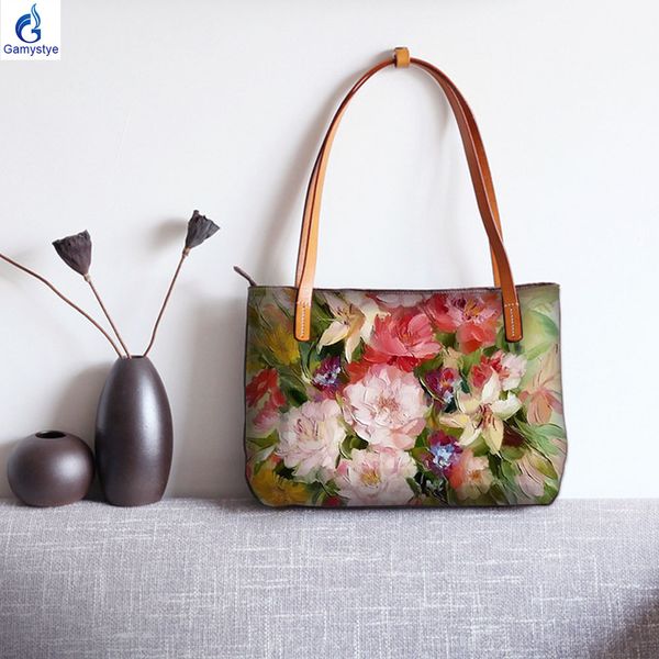 2020 new fashion women totes art oil hand painted flowers women genuine leather handbag casual tote hanada customize gifts blosa
2020 new fashion women totes art oil hand painted flowers women genuine leather handbag casual tote hanada customize gifts blosa