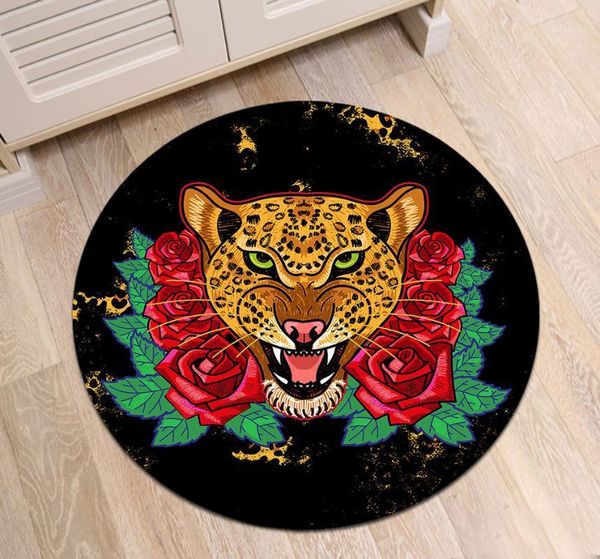 wild leopard with red roses print round carpets living room area rug bedroom home decor non-slip floor mat1
wild leopard with red roses print round carpets living room area rug bedroom home decor non-slip floor mat1