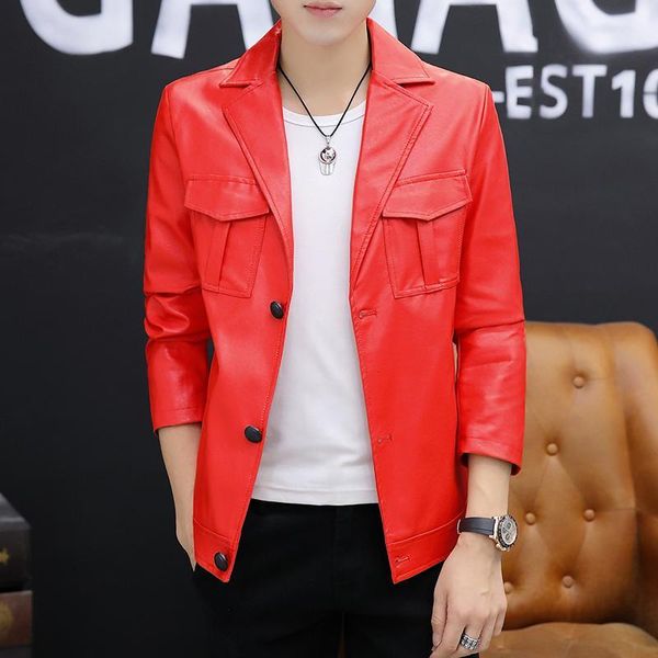 fashion men's pu leather lapel motor&biker jacket casual coat black white red mens leather jacket k011
fashion men's pu leather lapel motor&biker jacket casual coat black white red mens leather jacket k011