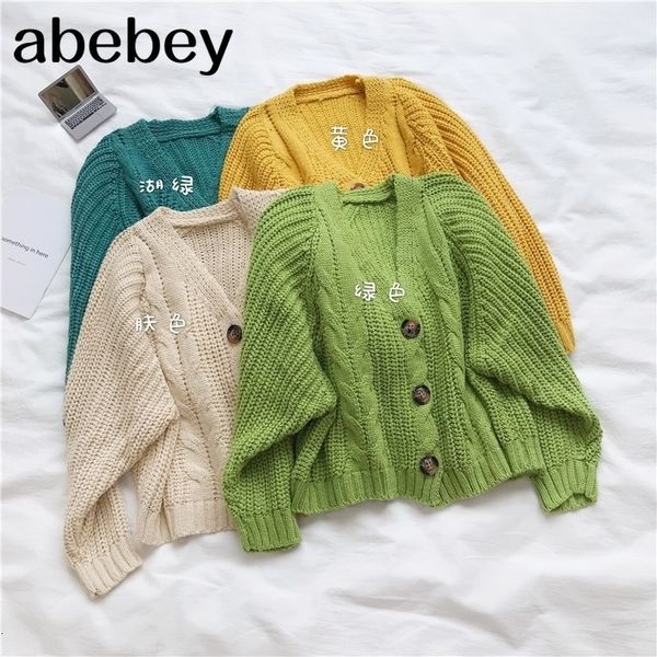 korean style knitted sweater cardigans women long sleeve single breaster female cardigan solid sweaters sueter mujer 201128, White;black
korean style knitted sweater cardigans women long sleeve single breaster female cardigan solid sweaters sueter mujer 201128, White;black