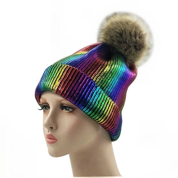 beanie/skull caps winter metallic pink ball beanie hat for women fluffy double faux fur pom knitted skullies with pompom ski, Blue;gray
beanie/skull caps winter metallic pink ball beanie hat for women fluffy double faux fur pom knitted skullies with pompom ski, Blue;gray