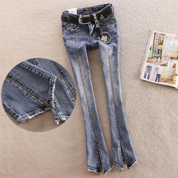 plus size 25-31spring autumn fashion jeans women wide-leg skinny ankle length flare jeans1, Blue 
plus size 25-31spring autumn fashion jeans women wide-leg skinny ankle length flare jeans1, Blue