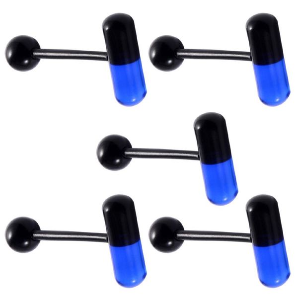 5pcs acrylic capsule tongue barbell ring pill tongue ring piercing transparent acrylic ball basic tongue ring jewelry 14g q sqcwtp, Silver
5pcs acrylic capsule tongue barbell ring pill tongue ring piercing transparent acrylic ball basic tongue ring jewelry 14g q sqcwtp, Silver