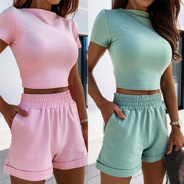 2020 elegant two piece set tracksuit women summer clothes summer short sleeve elastic shorts sweat suits matching sets, Gray
2020 elegant two piece set tracksuit women summer clothes summer short sleeve elastic shorts sweat suits matching sets, Gray