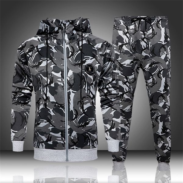 camouflage sweatshirts jacket + pants sets camo men tracksuit hooded outerwear hoodie set 2 pieces autumn clothing male fitness 1022, Gray
camouflage sweatshirts jacket + pants sets camo men tracksuit hooded outerwear hoodie set 2 pieces autumn clothing male fitness 1022, Gray
