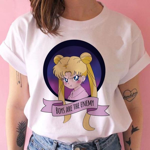 sailor moon summer new fashion t shirt women harajuku short sleeve fun streetwear t-shirt tshirt cartoon tees, White
sailor moon summer new fashion t shirt women harajuku short sleeve fun streetwear t-shirt tshirt cartoon tees, White