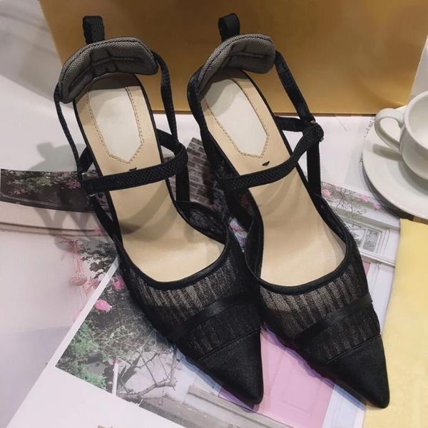 luxury designer women sandals high heels brand shoes women mesh pointed toe sandals slingback pumps zandalias de mujer, Black
luxury designer women sandals high heels brand shoes women mesh pointed toe sandals slingback pumps zandalias de mujer, Black