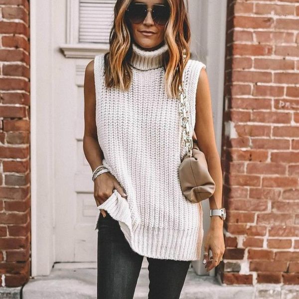 women's sweaters fashion women turtleneck sleeveless knitting sweater high street casual mid-length vest solid winter 20211, White;black
women's sweaters fashion women turtleneck sleeveless knitting sweater high street casual mid-length vest solid winter 20211, White;black